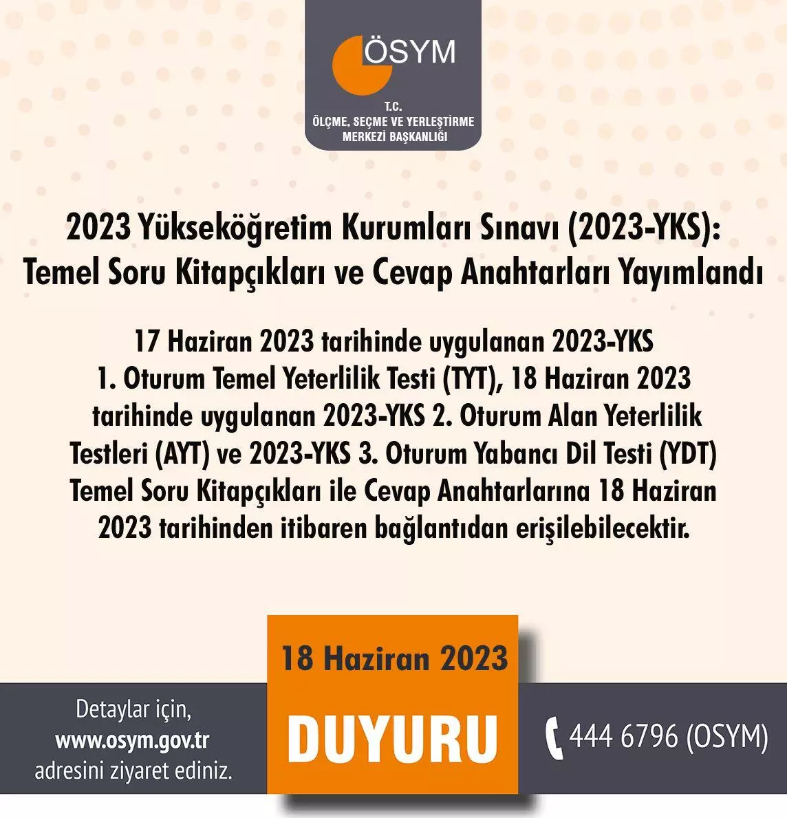 YKS cevap anahtarı burada! 2023 TYT ve AYT soruları ve cevapları PDF! ÖSYM GOV TR giriş!
