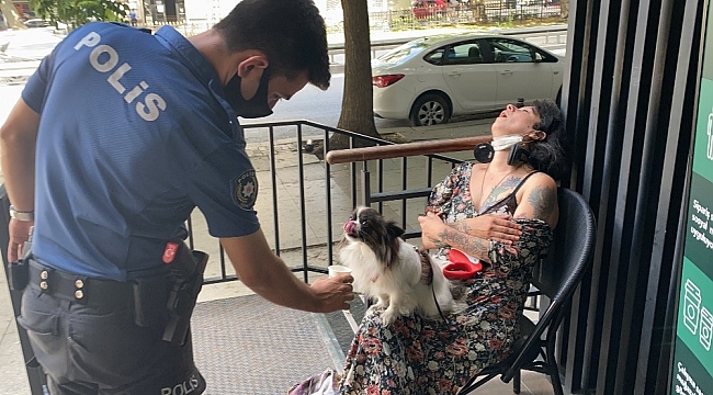 Genç kadın sokak ortasında sızdı