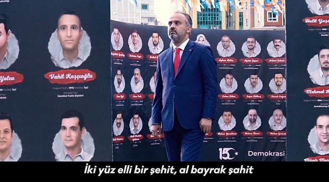 Alinur Aktaş'tan 15 Temmuz videosu
