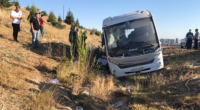 Ankara'da yolcu otobüsü Aselsan personelini taşıyan minibüse çarptı: 1 ölü, 2'si ağır 8 yaralı