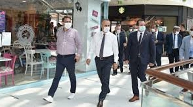Valiler, kaymakamlar, belediye başkanlarının katılımı ile korona virüs denetimi
