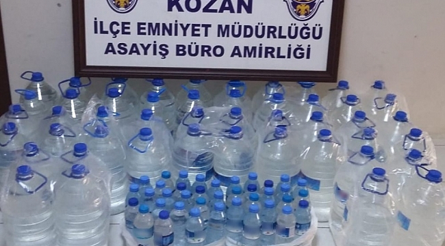 Adana'da 259 litre sahte içki ele geçirildi