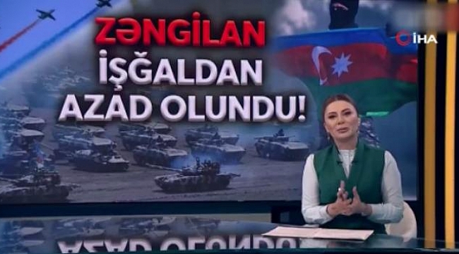 Azerbaycanlı spiker, memleketi Zengilan'ın işgalden kurtarıldığını gözyaşlarıyla anons etti