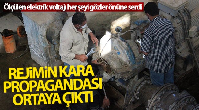Rejimin su ile ilgili kara propagandası ölçülen voltajla ortaya çıktı