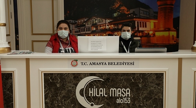 Amasya Belediyesi 'Hilal Masa' ile çözüm üretmeyi sürdürüyor
