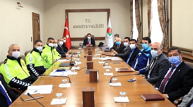 Amasya'da kışın uygulanacak trafik tedbirleri masaya yatırıldı