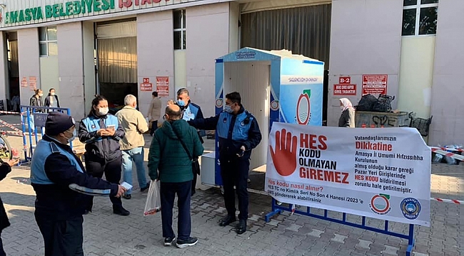 Amasya'da pazar yerlerinde HES kodu uygulaması