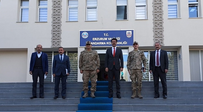 Aşkale heyetinden Jandarma Komutanlığı'na ziyaret