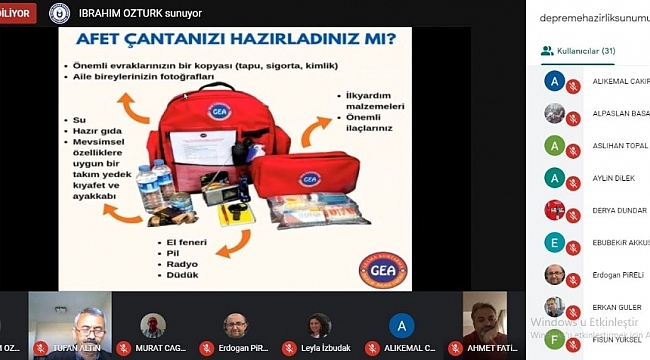 Aydın MYO'da Depreme Hazırlık Eğitimi gerçekleşti