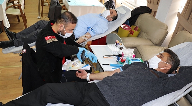 Aydın'da orman çalışanları kan bağışında bulundu