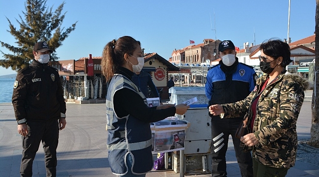 Ayvalık Polisi'nden vatandaşlara "KADES" brifingi