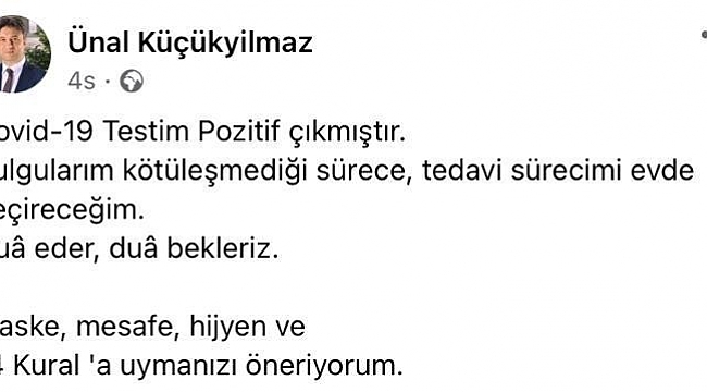 Başhekim Küçükyılmaz korona virüse yakalandı