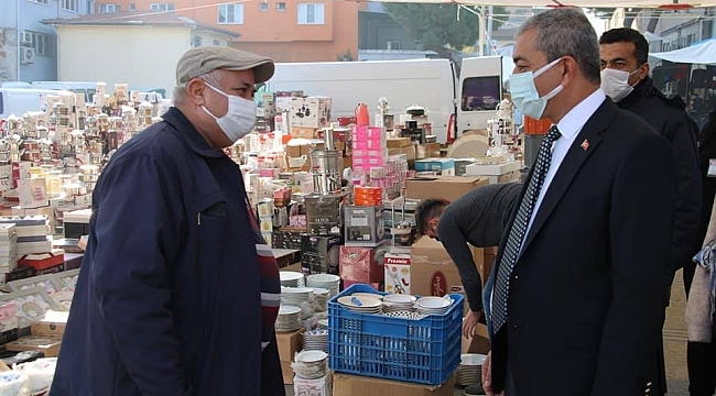 Başkan Kaplan haftaya pazar ziyareti ile başladı