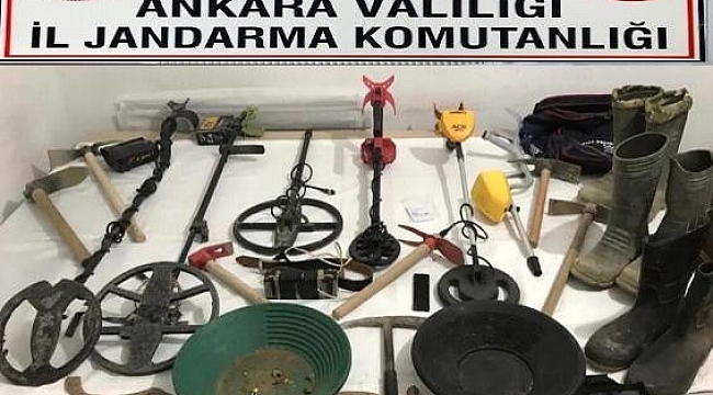 Başkent'te define arayan 9 kişi suçüstü yakalandı