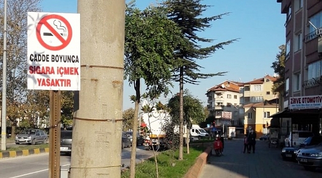 Belediyeden yasak alanlara uyarı tabelası