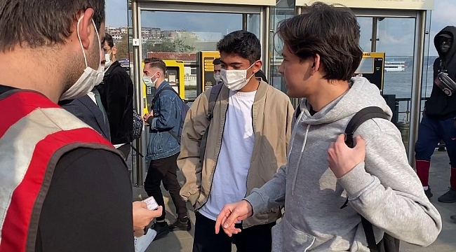Beşiktaş'ta korona virüs denetiminde ilginç anlar