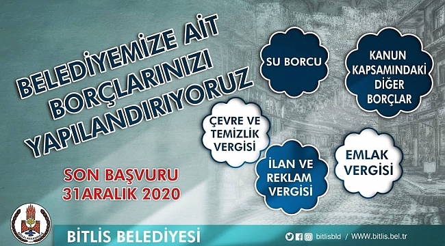 Bitlis Belediyesinde vergi afları için müracaatlar başladı