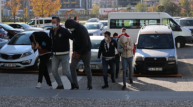 Bolu'da 100 bin lira değerinde kereste çalan 4 kişi adliyeye sevk edildi