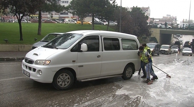 Bursa'da araçlar yollarda dans etti
