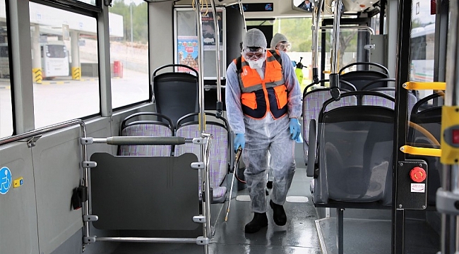 Büyükşehir ulaşımda 151 Bin 247 adet dezenfekte işlemi