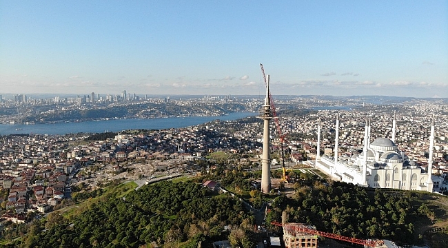 Çamlıca'daki TRT verici kulesinin sökümünde sona yaklaşıldı