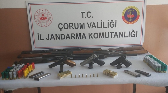 Çorum'da jandarmadan silah operasyonu