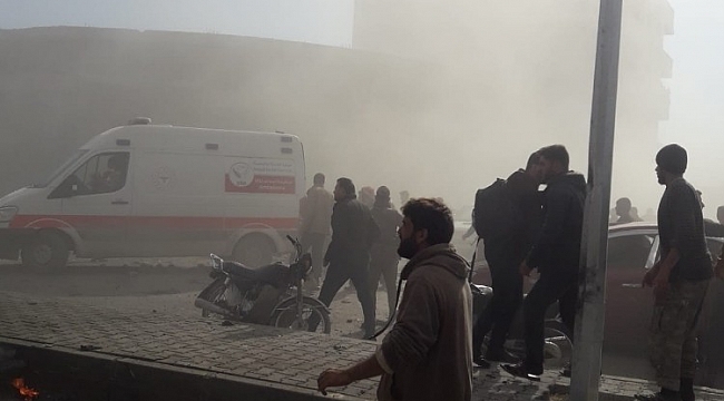 El Bab'da bombalı yüklü araç patladı