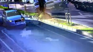 Enes Batur'un ölümden döndüğü kaza kamerada