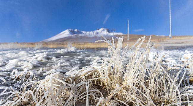 Erciyes kayak pistlerinde suni karlama başladı
