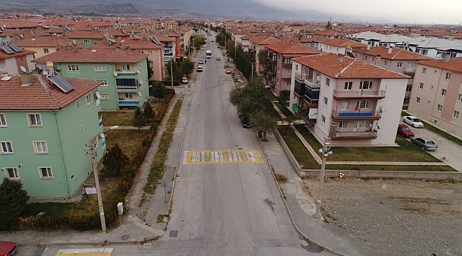 Erzincan'da kaldırım çalışması