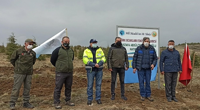 Eskişehir Türk Ocağı Mustafa Abdülcemil Kırımoğlu Hatıra Ormanı'na 2 bin 20 fidan