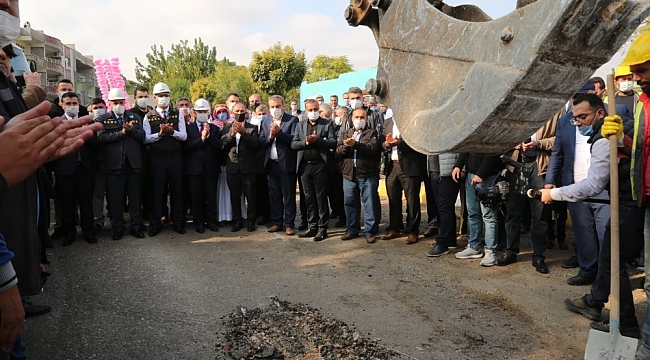 Eyyübiye'de doğalgaz için ilk kazma vuruldu