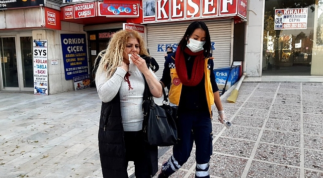 Genç kadın kocasının makaslı saldırısı sonrası kanlar içinde kaldı