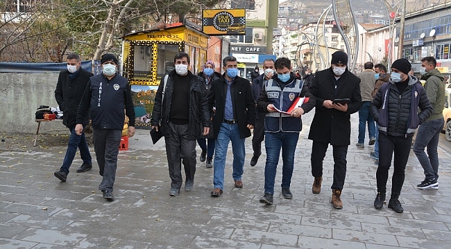 Hakkari'de korona virüs denetimi