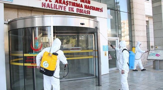 Hastaneler dezenfekte edildi