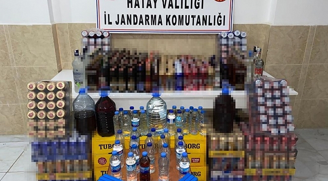 Hatay'da 241 litre kaçak içki ele geçirildi