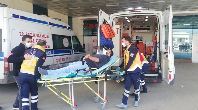 Hava basılan lastik patlayınca tamirci yaralandı