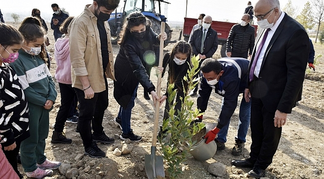 İlkokul öğrencileri Öğretmenler Günü'nü MCBÜ'de fidan dikerek kutladı