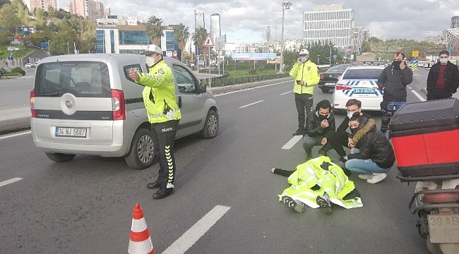 İstanbul'da trafik polisinden yaralı genç kıza insanlık örneği