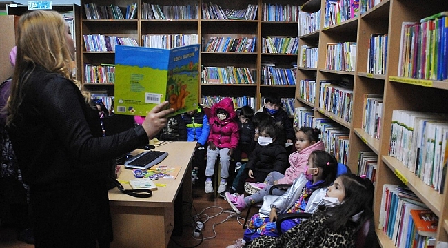 Keçiörenli miniklerin ilk kütüphane heyecanı
