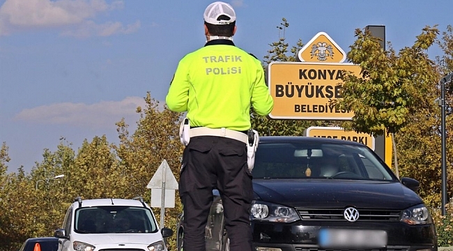 Konya'da 2 bin 15 sürücüye ceza