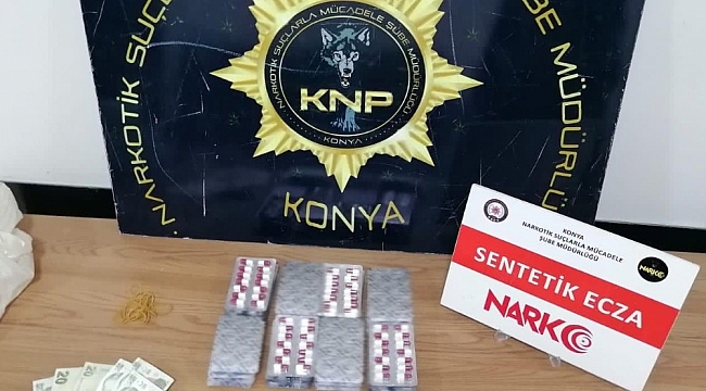 Konya'da uyuşturucu hap ele geçirildi
