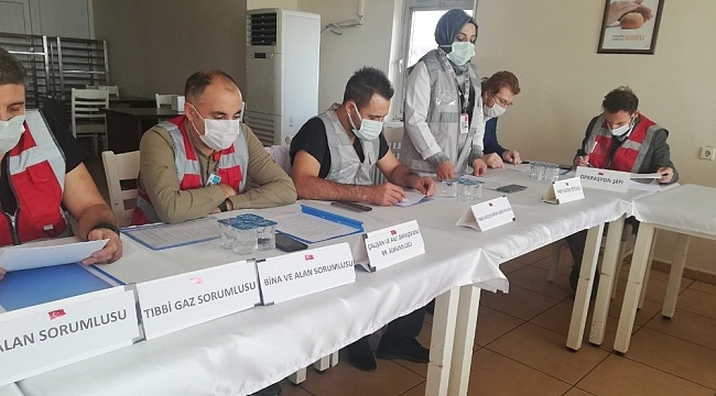 Korona virüs nedeniyle tatbikat masa başı olarak gerçekleştirildi