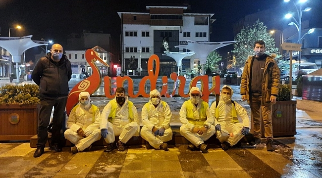 Koronaya karşı Sındırgı köpük köpük yıkanıyor