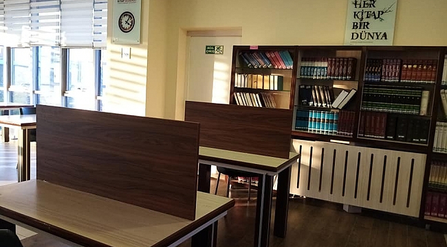 Kütüphane pandemi nedeniyle yeni düzenleme yapıldı