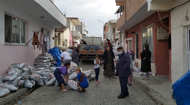 Lapseki'de 413 ton kömür yardımı