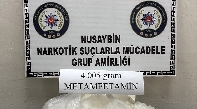 Mardin'de 4 kilogram metamfetamin ele geçirildi