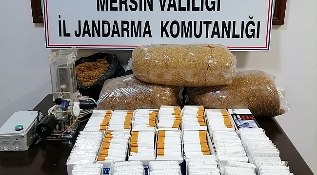 Mersin'de gümrük kaçağı tütün ve makaron ele geçirildi