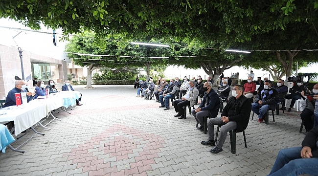 Mezitli'de siteler deprem için toplandı