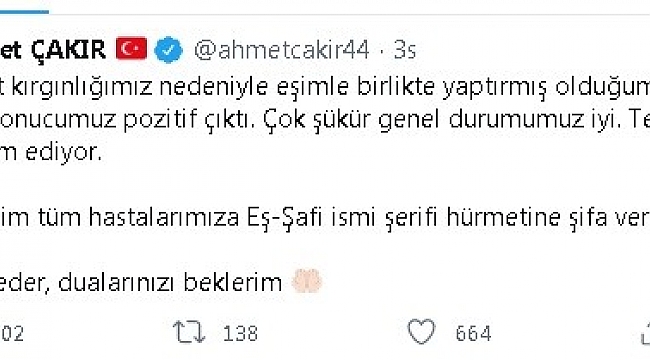 Milletvekili Çakır ve eşi koronaya yakalandı